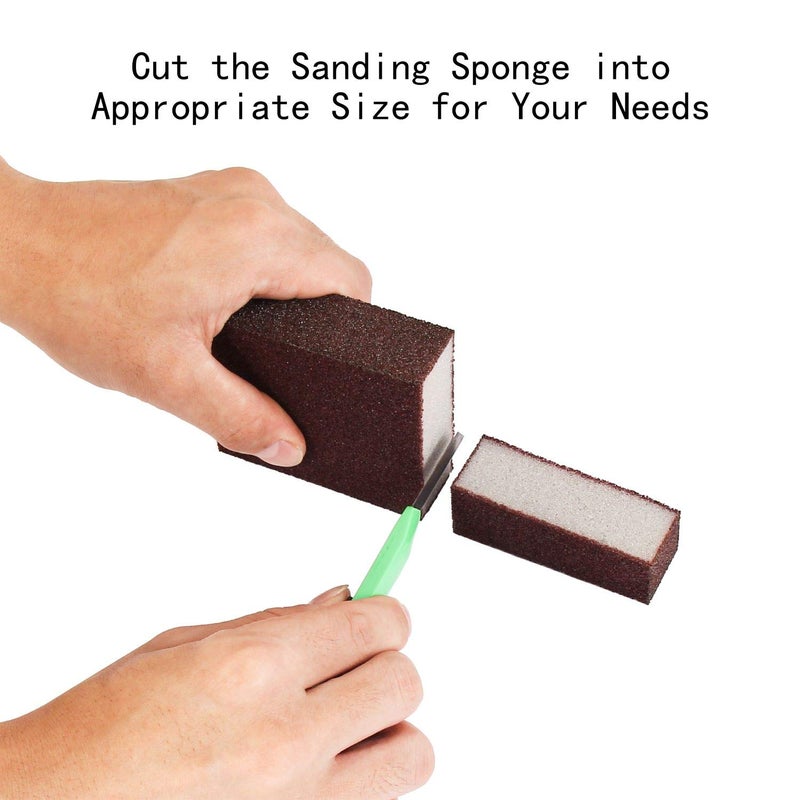 YAROMO Sanding Sponge for Epoxy Glitter Tumblers, 4 Pack Epoxy Grinding Blocks Apply to Remove Smudges and Bumps, Superfine Epoxy Refinishing Papers for Making Glitter Tumbler Cups - Image 2